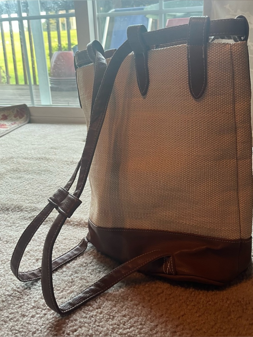 Liz Claiborne tan and brown bag